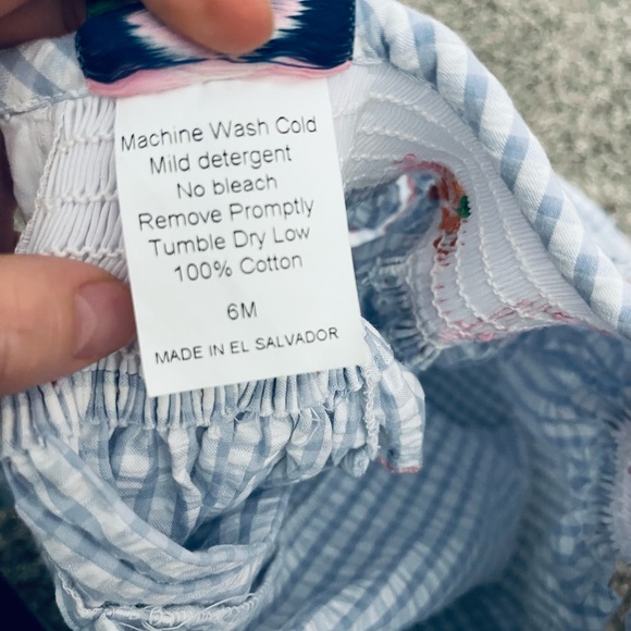 Southern Smocked 6 month Pumpkin Dress - Picture 4 of 4